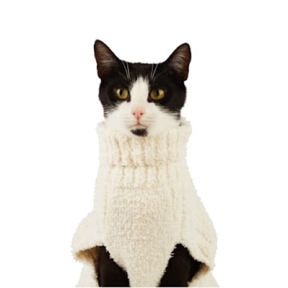 Merry Makings Chunky Knit Sweater for Pets, Small, & medium White - Picture 8 of 13